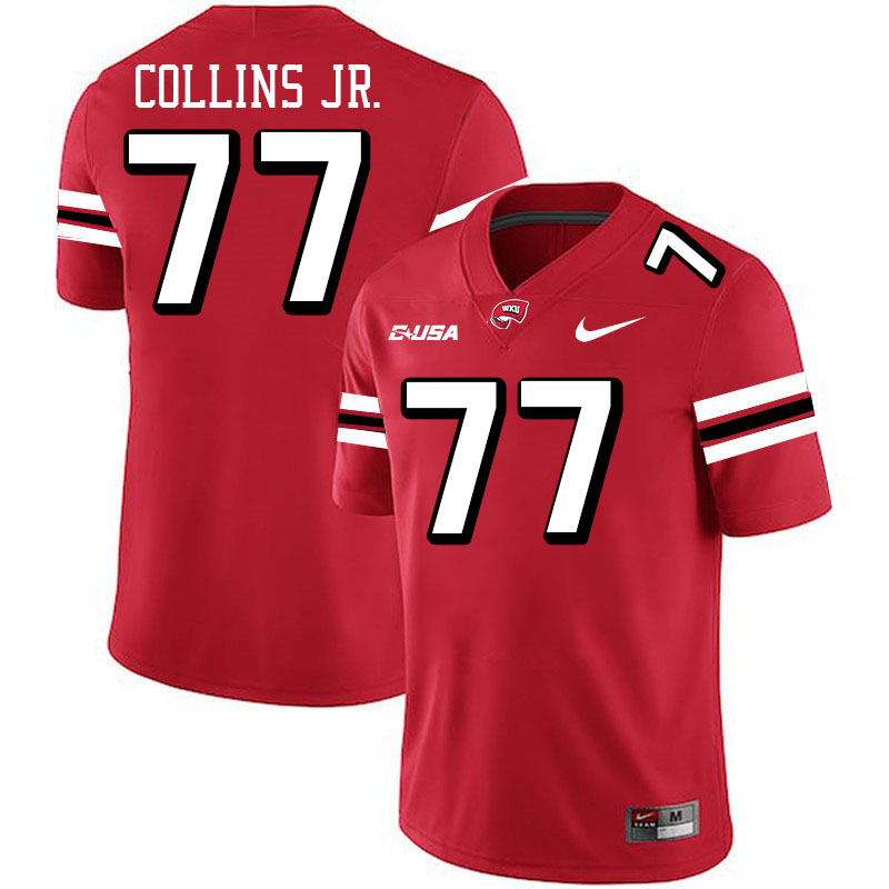 Western Kentucky Hilltoppers #77 Melvin Collins Jr. College Football Jerseys Stitched-Red